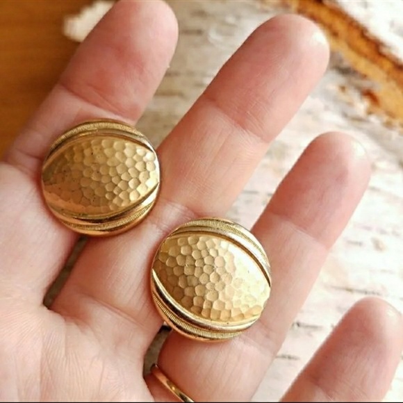 Vintage cuff links Swank round gold tone cufflinks - Picture 2 of 6